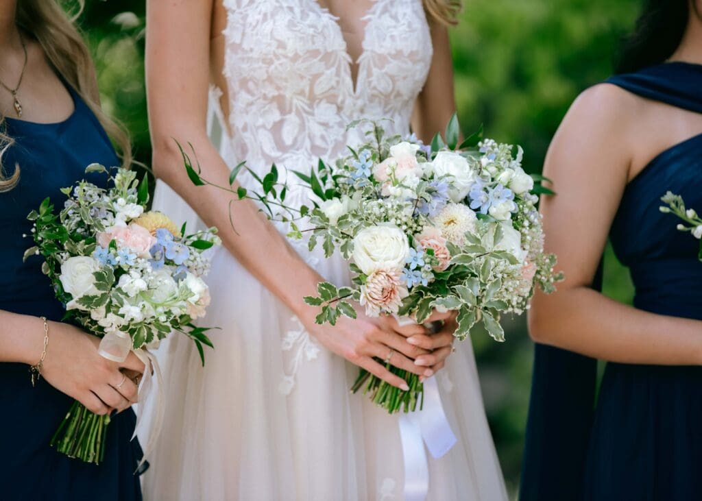 Close up of Bridal bouquet in bride's hands