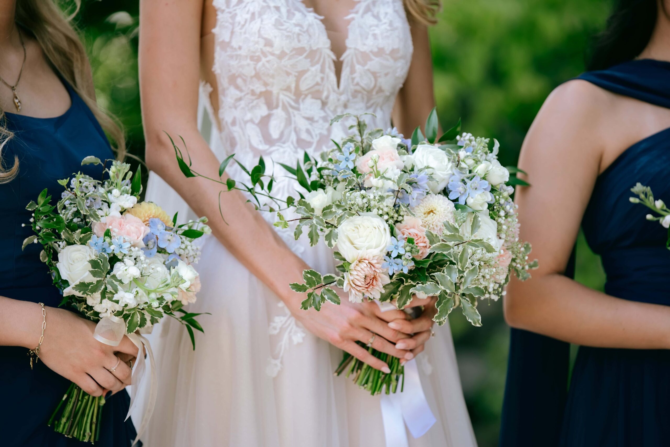 Close up of Bridal bouquet in bride's hands
